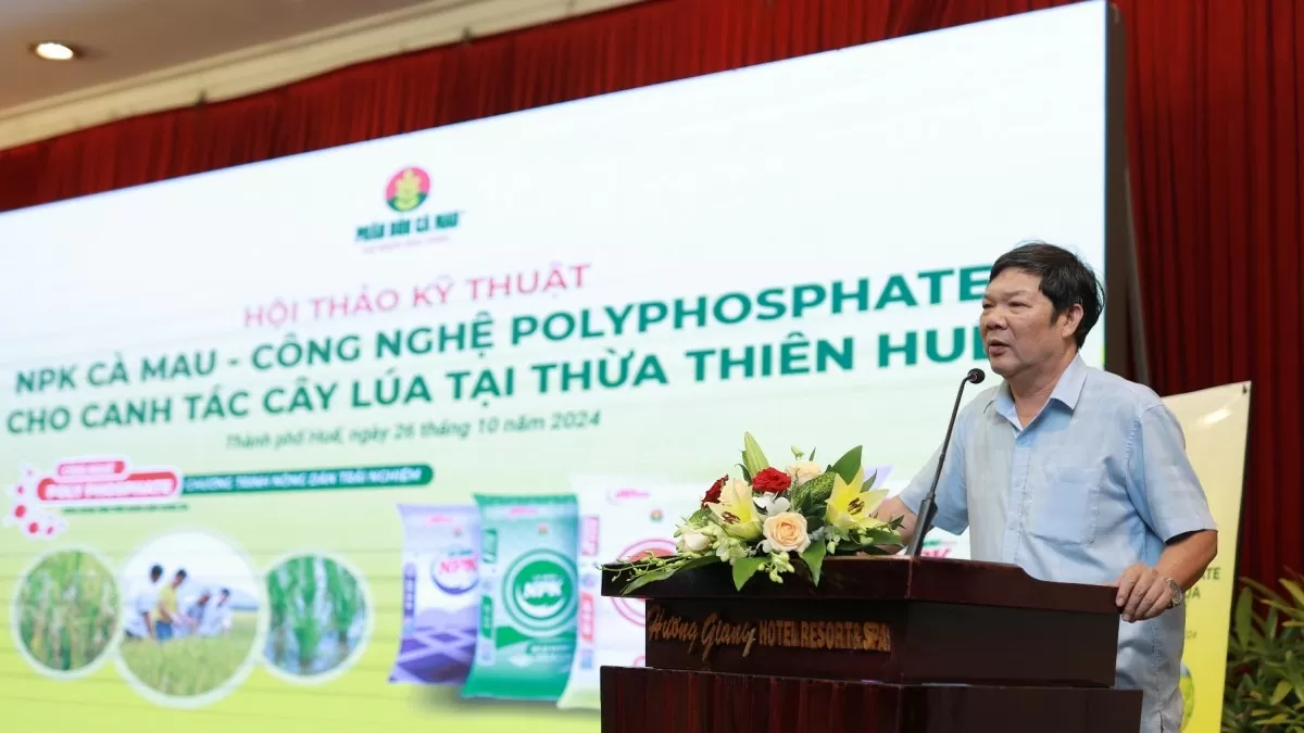 Ông Lê Văn Anh- Phó Giám đốc Sở NN &PTNT chia sẻ về thành quả của ngành nông nghiệp tỉnh Thừa Thiên Huế và ý nghĩa chương trình hội thảo kỹ thuật