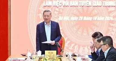 Tổng Bí thư Tô Lâm làm việc với Ban Tuyên giáo Trung ương