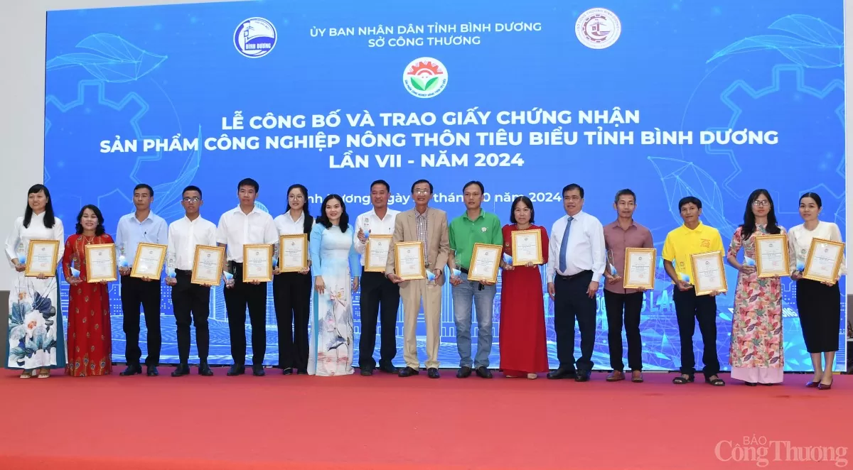 Bình Dương: Vinh danh 41 sản phẩm công nghiệp nông thôn tiêu biểu năm 2024