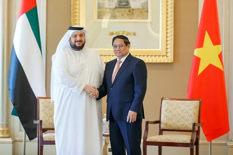 Thủ tướng Phạm Minh Chính tiếp Bộ trưởng Bộ Đầu tư UAE Mohammed Bin Hassan Al Suwaidi - Ảnh: VGP/Nhật Bắc