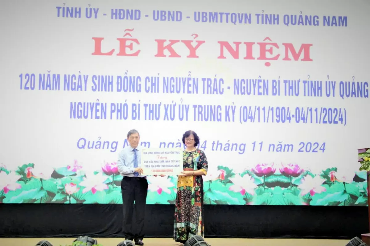 Quảng Nam: Kỷ niệm 120 năm ngày sinh nguyên Bí thư Tỉnh ủy Nguyễn Trác