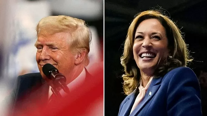 Ứng cử viên đảng Cộng hòa Donald Trump và ứng cử viên đảng Dân chủ Kamala Harris