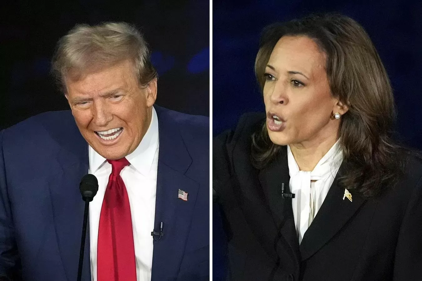 Phó tổng thống Kamala Harris của đảng Dân chủ và cựu Tổng thống Donald Trump của đảng Cộng hòa