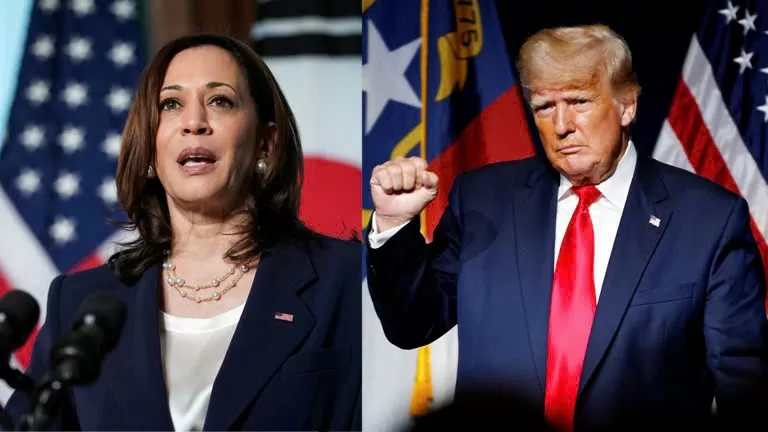 Phó Tổng thống Kamala Harris và cựu Tổng thống Donald Trump. Ảnh: AP