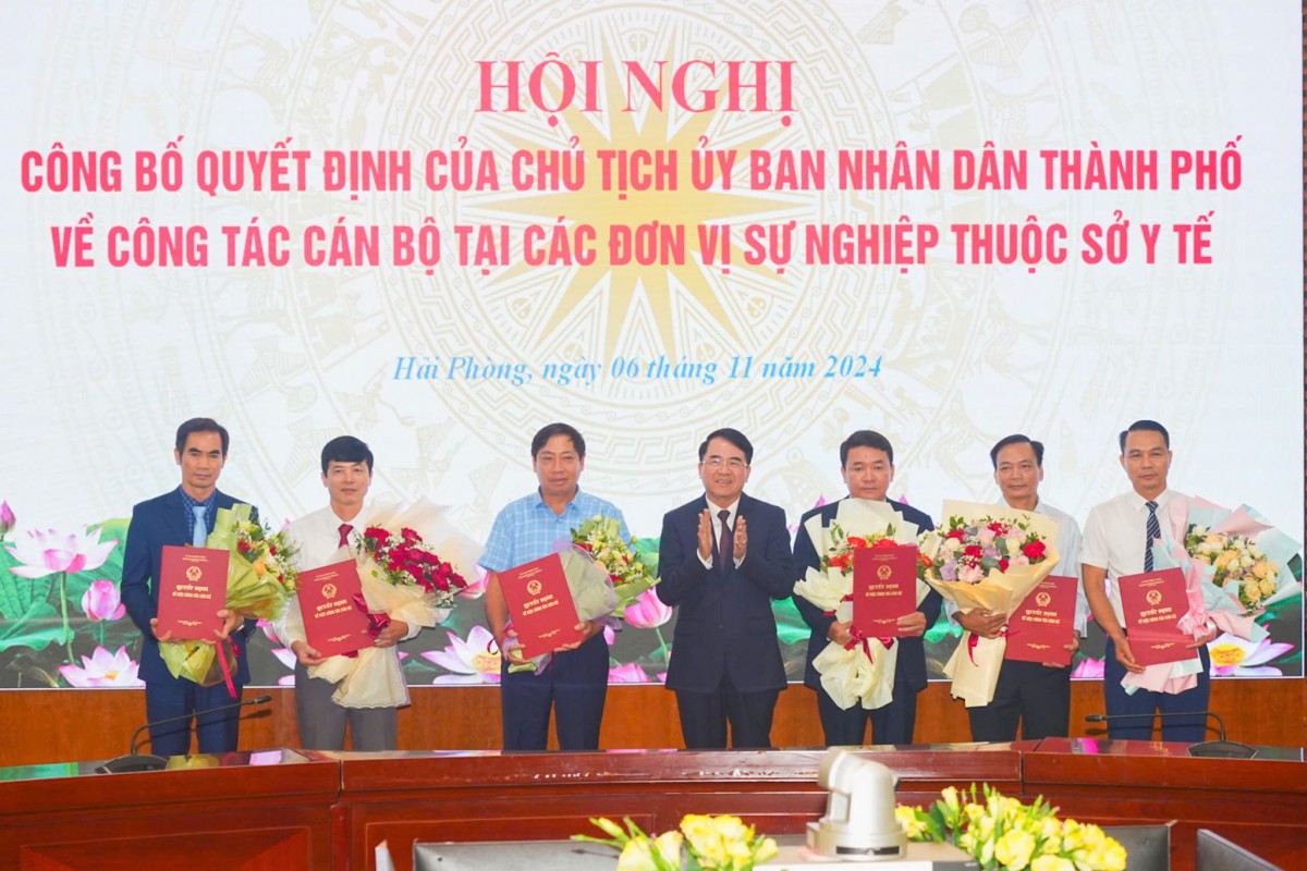 Hải Phòng điều động và bổ nhiệm nhiều giám đốc tại các đơn vị sự nghiệp thuộc Sở Y tế