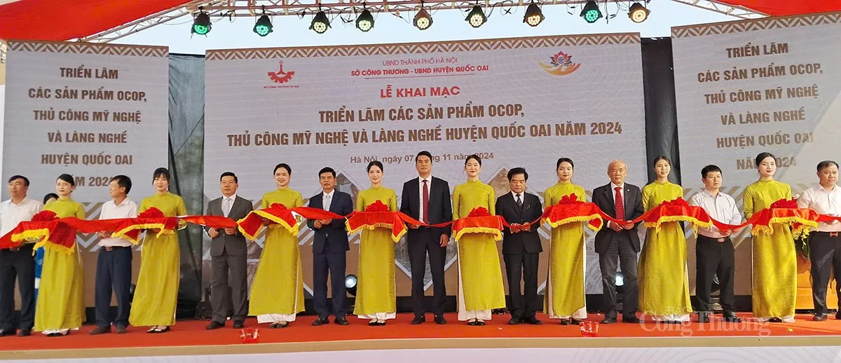 Hà Nội: Khai mạc Triển lãm các sản phẩm OCOP, thủ công mỹ nghệ và làng nghề huyện Quốc Oai năm 2024