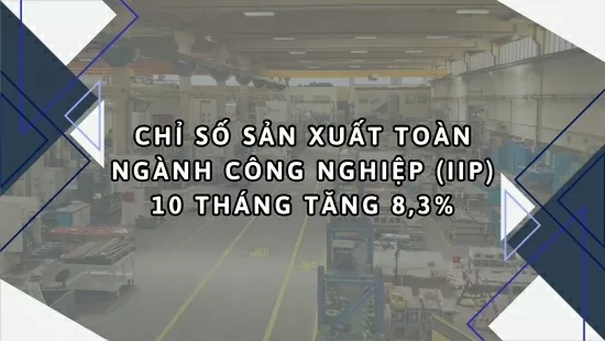 Infographic | Chỉ số sản xuất toàn ngành công nghiệp (IIP) 10 tháng tăng 8,3%