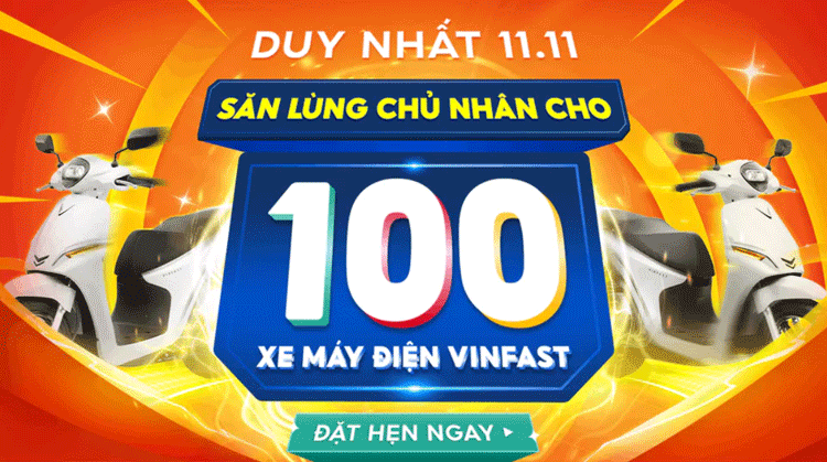 Shopee 11.11: Chuỗi livestream 'khủng' nhất năm cùng cơ hội trúng 100 xe máy VinFast