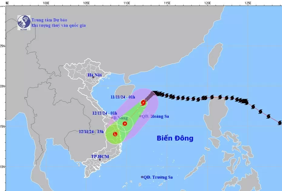 Tin bão số 7 và bão Toraji mới nhất hôm nay 11/11: Bão số 7 sát miền Trung, biển động rất mạnh