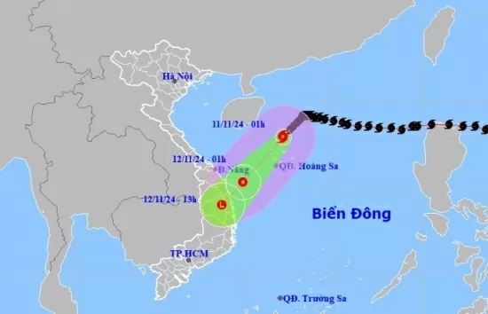 Tin bão số 7 và bão Toraji mới nhất hôm nay 11/11: Bão số 7 sát miền Trung, biển động rất mạnh