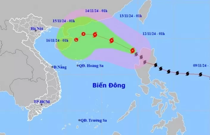 Tin bão mới nhất 12/11: Bão Toraji cơn bão số 8 trên Biển Đông suy yếu nhanh trong 2 ngày tới