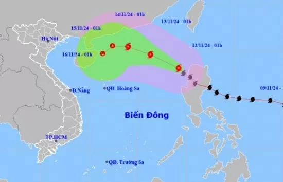 Tin bão mới nhất 12/11: Bão Toraji cơn bão số 8 trên Biển Đông suy yếu nhanh trong 2 ngày tới