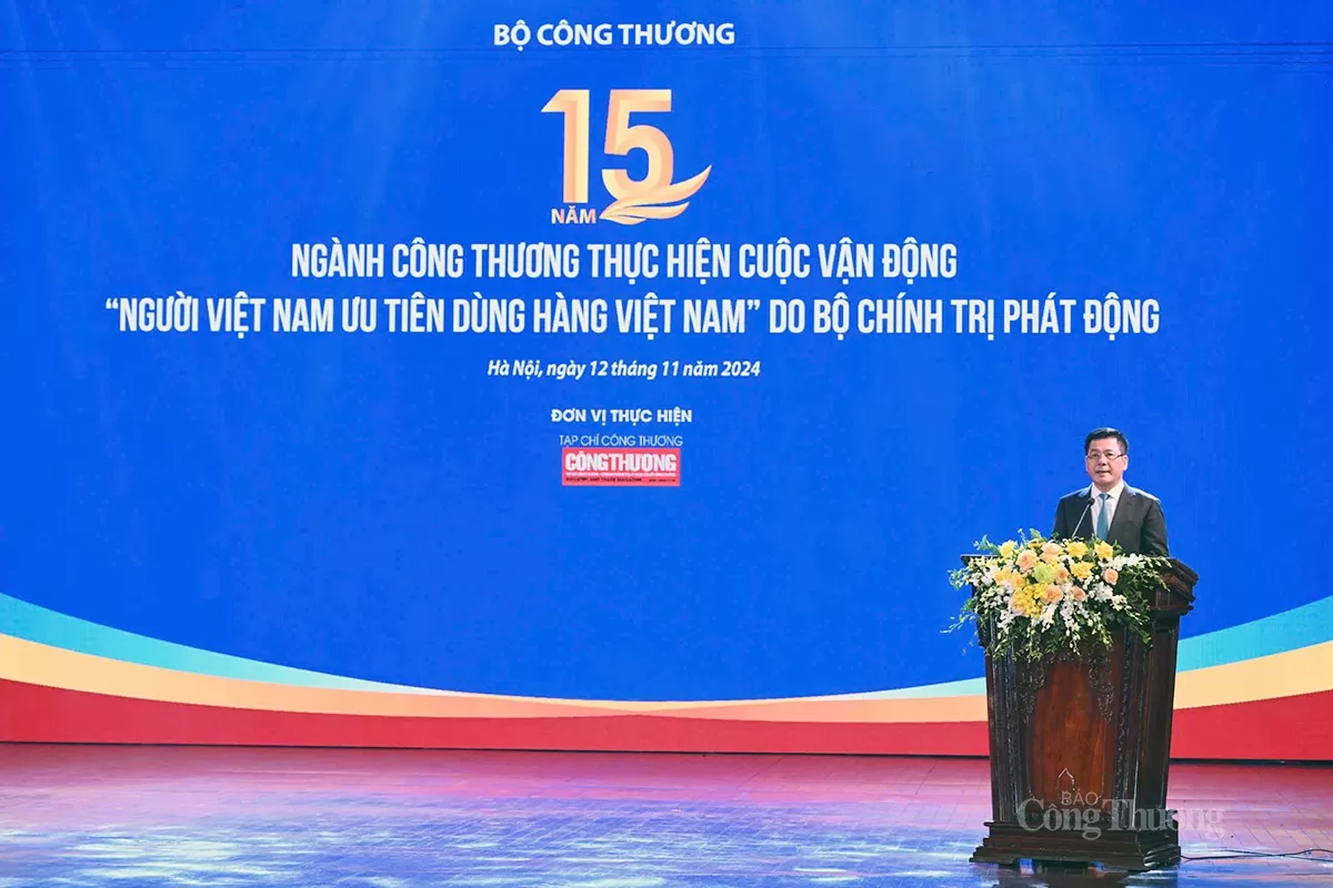 Bộ trưởng Bộ Công Thương Nguyễn Hồng Diên phát biểu khai mạc tại sự kiện