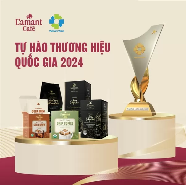 Logo Thương hiệu quốc gia và các chứng nhận quốc tế của L'amant Café