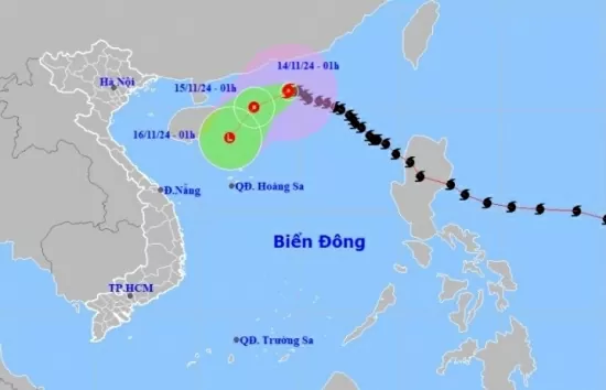 Tin bão số 8 mới nhất hôm nay 14/11: Bão số 8 giảm cường độ, giật cấp 10, biển động mạnh