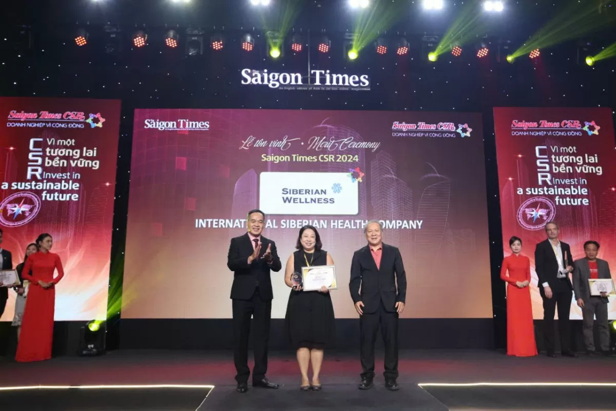 Siberian Wellness vinh dự nhận giải thưởng “Doanh nghiệp Vì Cộng đồng – Saigon Times CSR 2024”