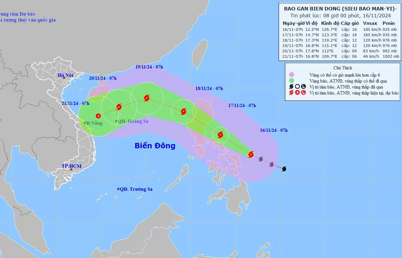 Nước ta có thể chuẩn bị đón siêu bão