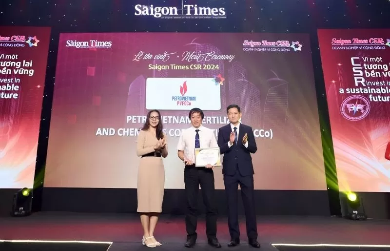 PVFCCo được vinh danh "Doanh nghiệp vì cộng đồng" tại Saigon Times CSR 2024