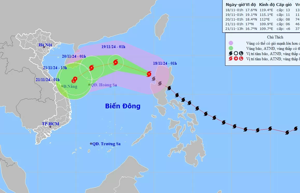 Dự báo thời tiết biển hôm nay 18/11/2024: Bắc Biển Đông có mưa bão