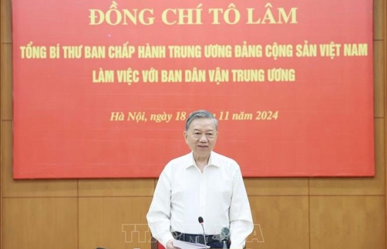 tong bi thu to lam lam viec voi ban dan van trung uong