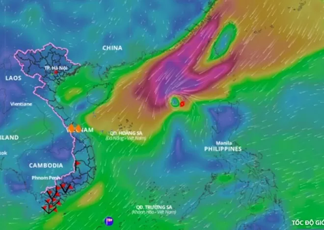 Cập nhật tin bão trên biển Đông – Cơn bão số 9