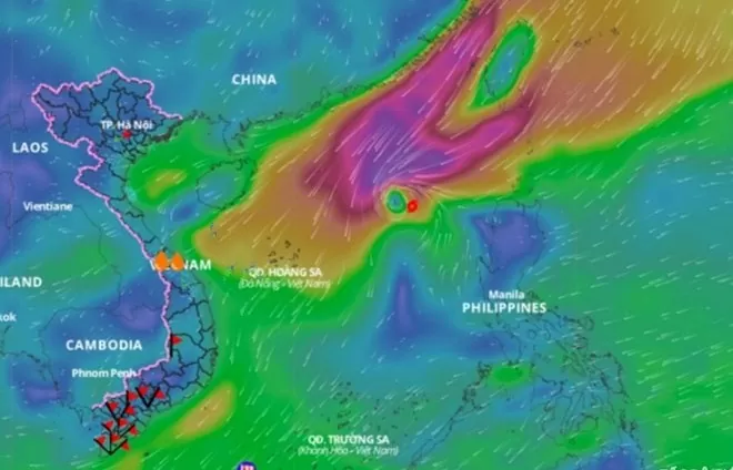 Cập nhật tin bão trên biển Đông – Cơn bão số 9