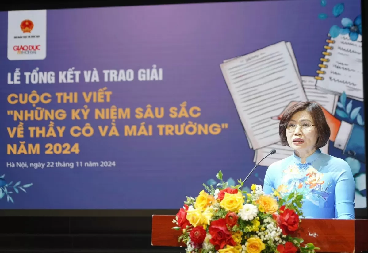 Trao giải cuộc thi viết 'Những kỷ niệm sâu sắc về thầy cô và mái trường' năm 2024