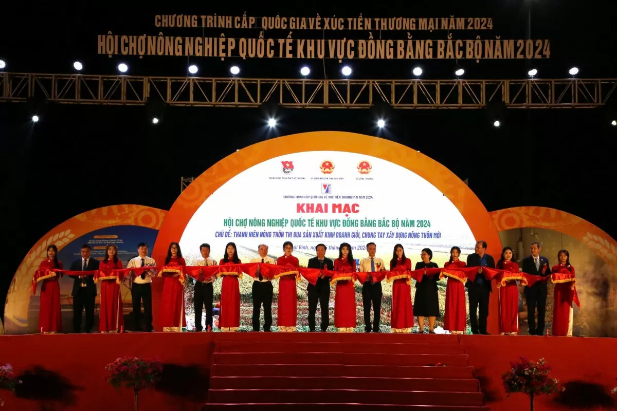 Khai mạc Hội chợ nông nghiệp quốc tế đồng bằng Bắc Bộ 2024 tại Thái Bình