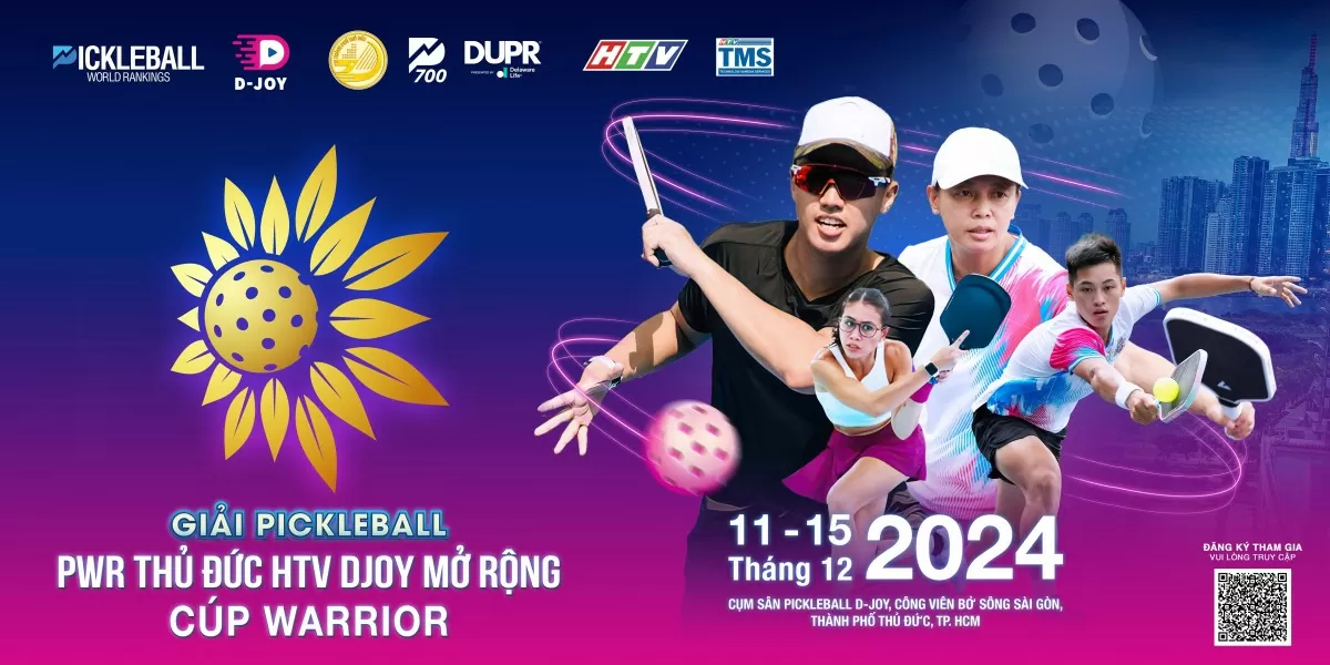 Giải pickleball PWR Thủ Đức HTV DJOY mở rộng - Cúp WARRIOR chính thức diễn ra vào tháng 12