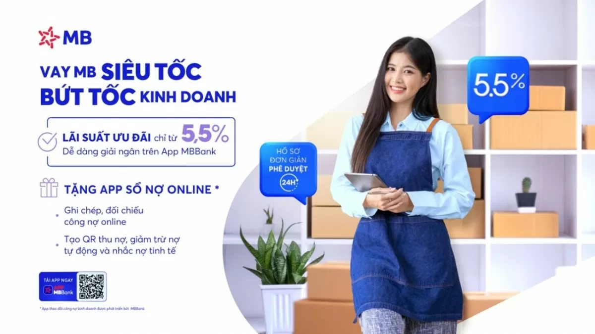 MB trợ lực khách hàng, tăng tốc kinh doanh cuối năm với gói vay chỉ từ 5,5%/năm