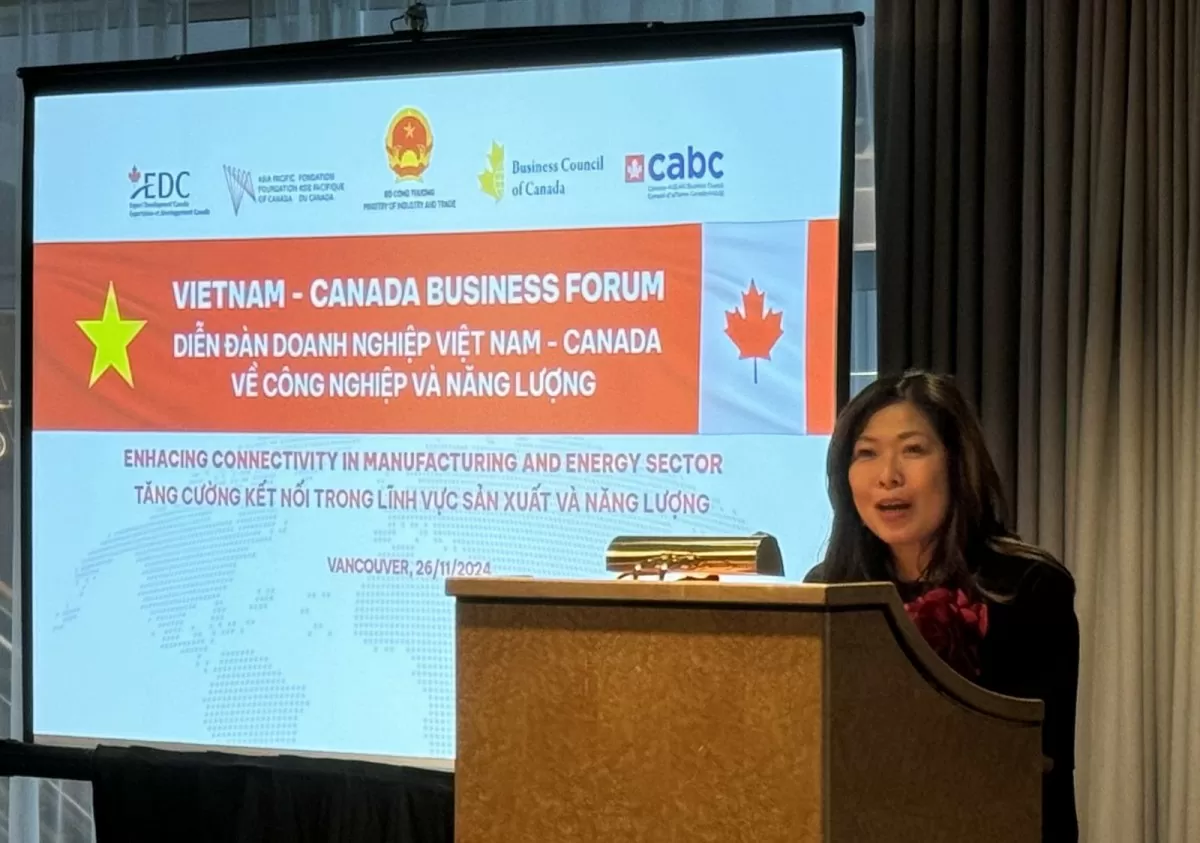 Bộ trưởng Nguyễn Hồng Diên kêu gọi doanh nghiệp Việt Nam - Canada thúc đẩy đầu tư vào công nghiệp, năng lượng