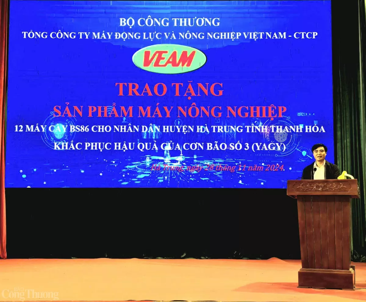 VEAM trao tặng 27 máy cày cho hộ dân nghèo ở Thanh Hóa