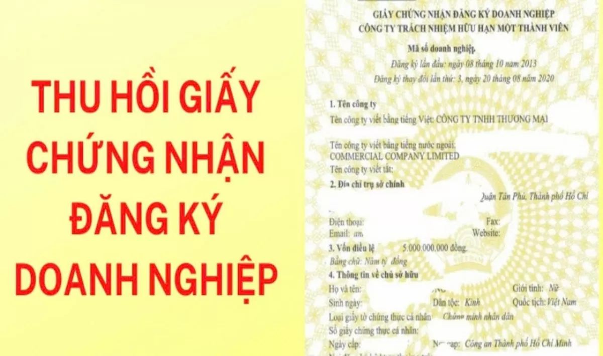 thu hồi Giấy chứng nhận kinh doanh