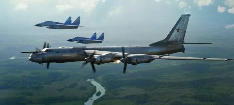 Oanh tạc cơ chiến lược Tu-95MS của quân đội Nga. Ảnh: Tupolev