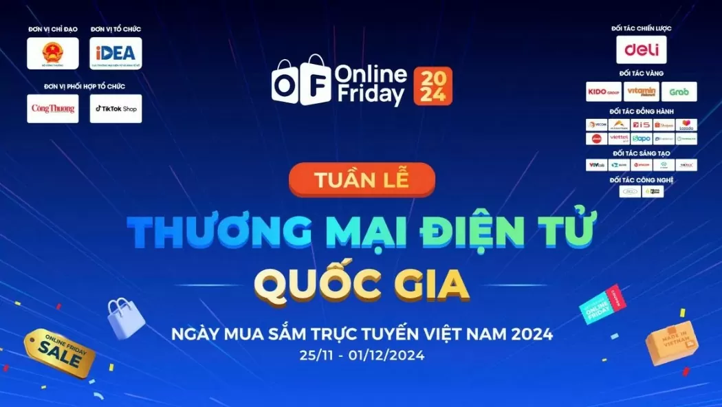 Tối nay (29/11), khai mạc Ngày mua sắm trực tuyến Việt Nam Online Friday 2024