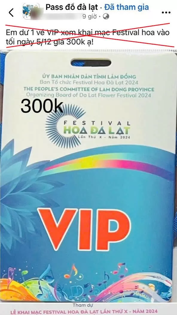 lừa bán vé Lễ khai mạc Festival hoa Đà Lạt