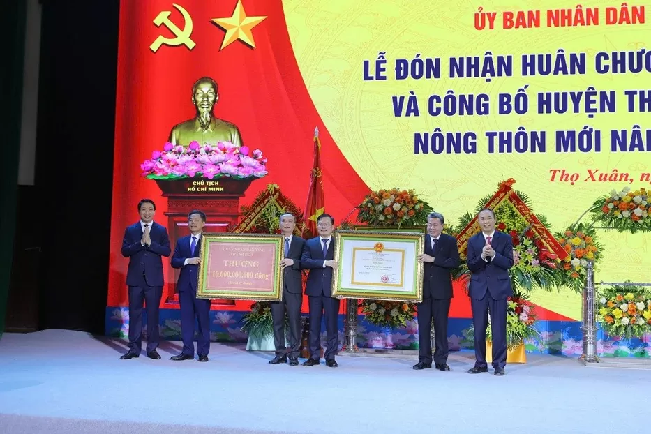 Huyện Thọ Xuân (Thanh Hóa): Đón nhận Bằng công nhân đạt chuẩn nông thôn mới nâng cao