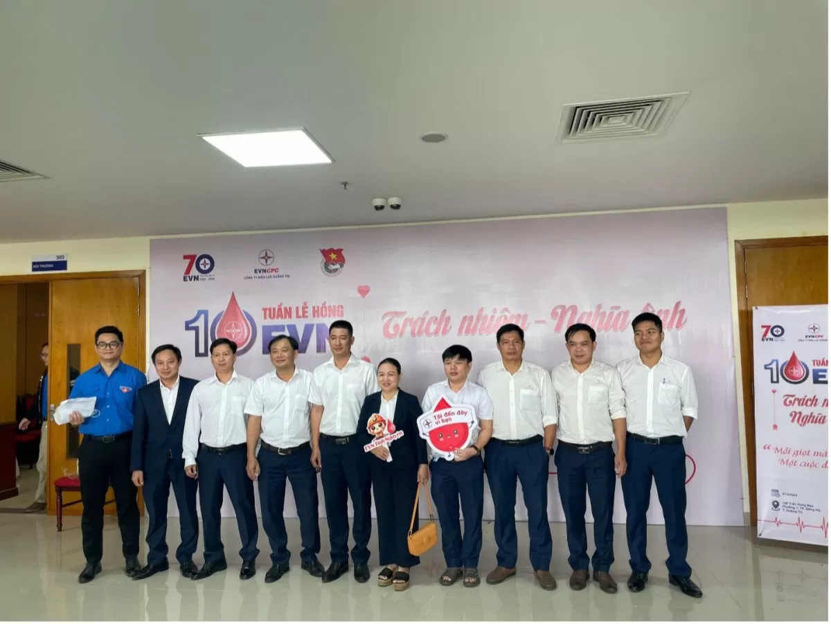 Cán bộ công nhân viên Công ty Thủy điện Quảng Trị tham gia hiến máu Tuần lễ hồng EVN lần thứ X