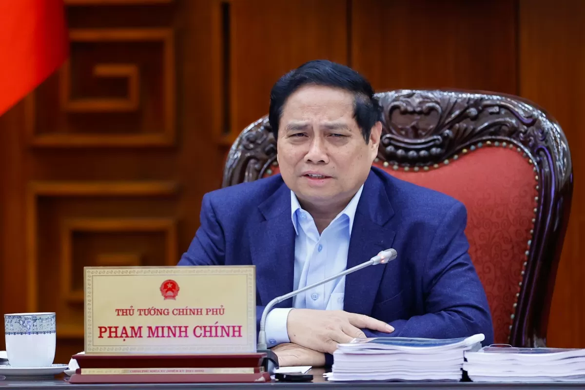 Thủ tướng Phạm Minh Chính yêu cầu xây dựng Đề án hệ thống đường sắt đô thị Hà Nội và TPHCM với tư duy, cách nghĩ, cách làm hoàn toàn đổi mới. Ảnh; VGP