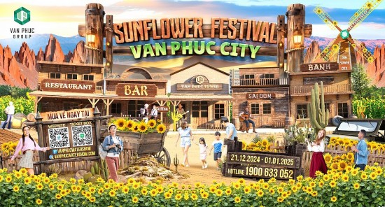 co gi hap dan trong le hoi hoa huong duong mang phong cach cowboy lon nhat nam tai van phuc city