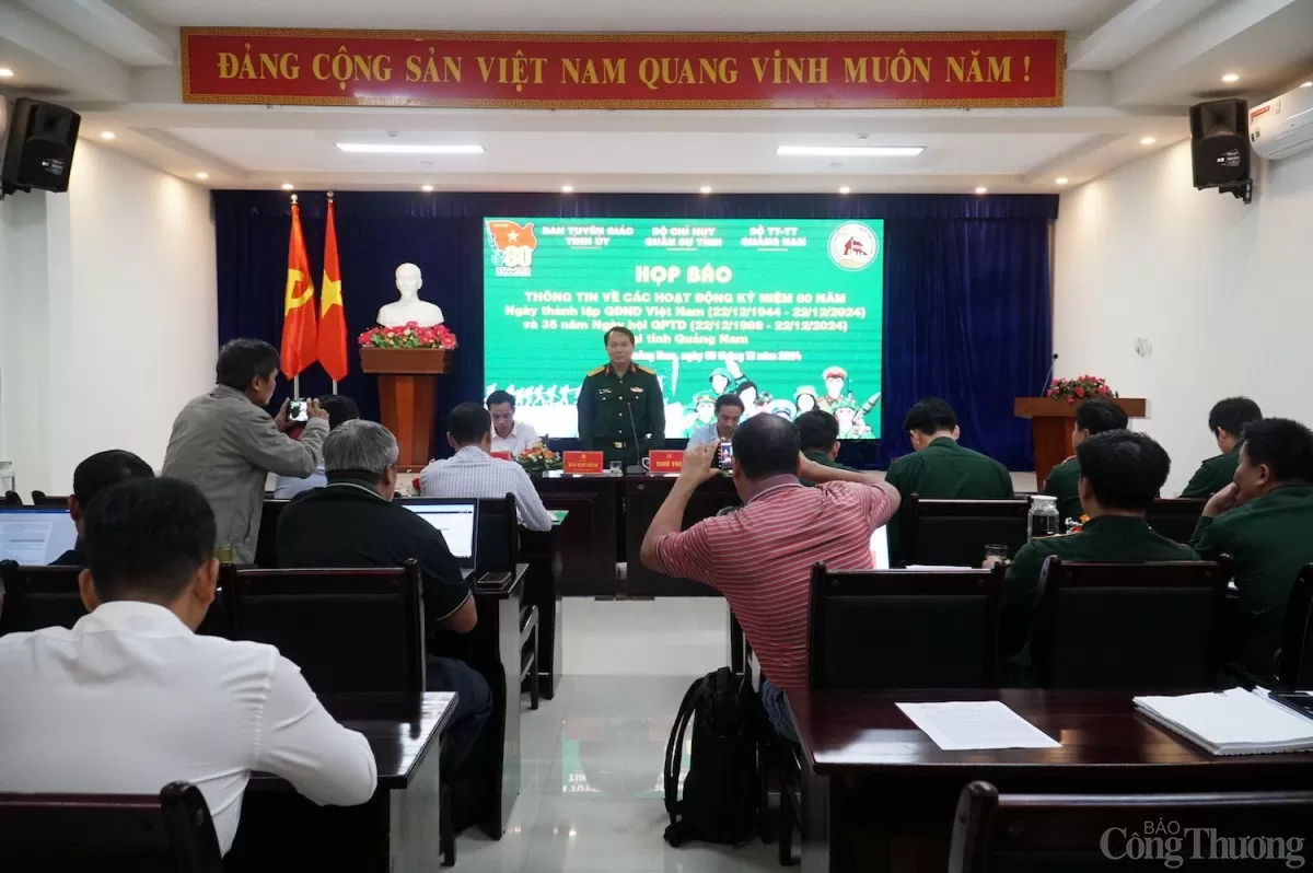 Tỉnh Quảng Nam thông tin các hoạt động chào mừng kỷ niệm 80 năm ngày thành lập Quân đội Nhân dân Việt Nam và 35 năm Ngày hội Quốc phòng toàn dân