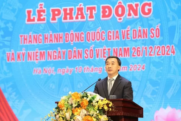 Thứ trưởng Bộ Y tế Trần Văn Thuấn phát biểu tại Lễ phát động