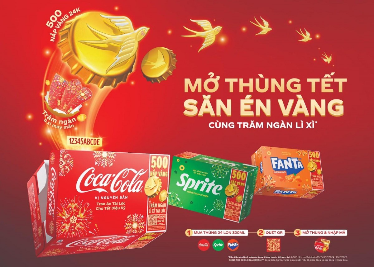 Coca Cola khởi động chiến dịch Tết 2025: Trao tâm ý, gắn Tết diệu kỳ