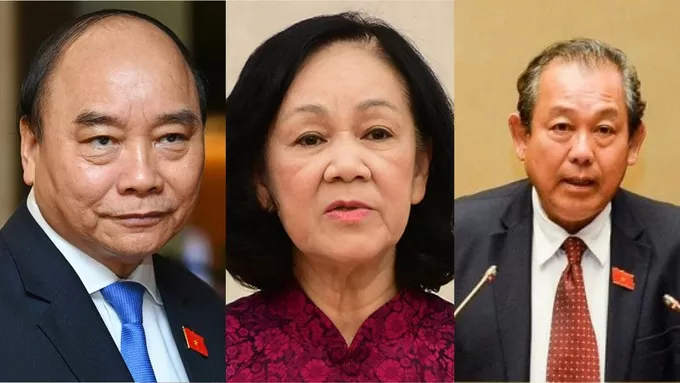 Bộ Chính trị thi hành kỷ luật các ông Nguyễn Xuân Phúc, Trương Hòa Bình và bà Trương Thị Mai