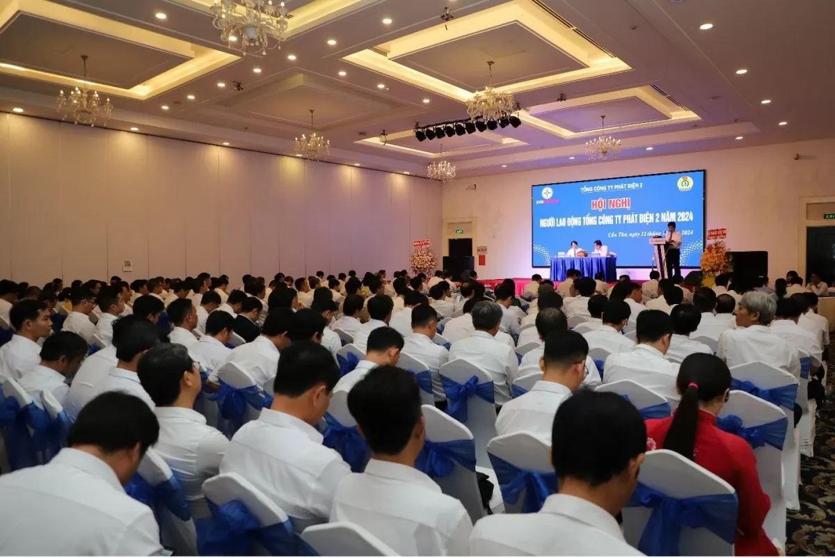 Hội nghị Người lao động Tổng Công ty Phát điện 2 (EVNGENCO2) năm 2024 (Ảnh: Minh Lương)