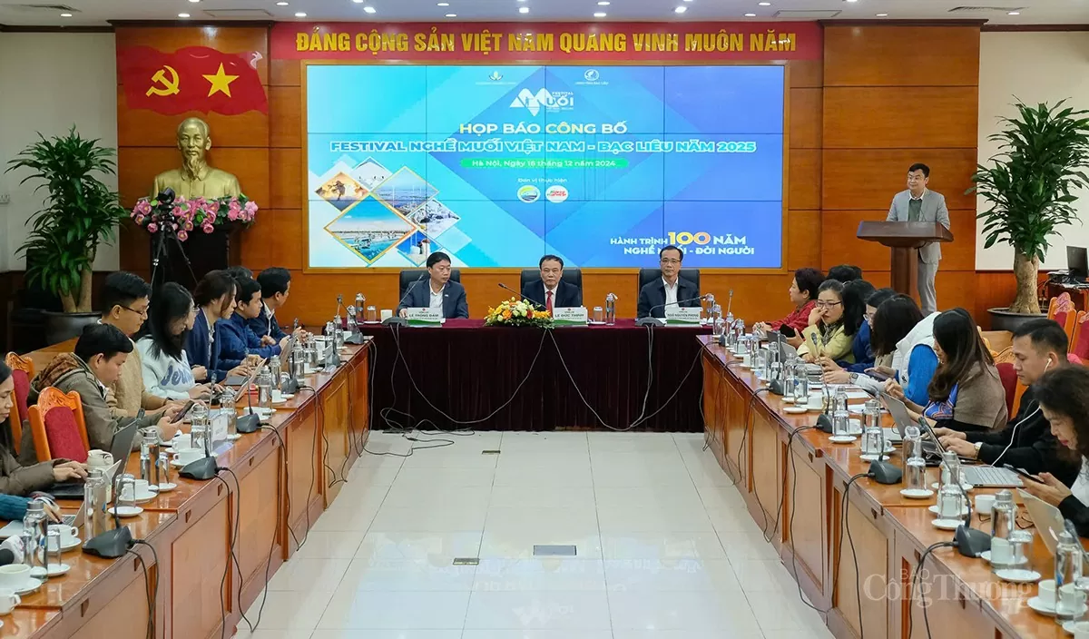 họp báo công bố Festival nghề Muối Việt Nam - Bạc Liêu năm 2025 “Hành trình 100 năm nghề muối - đời người” 