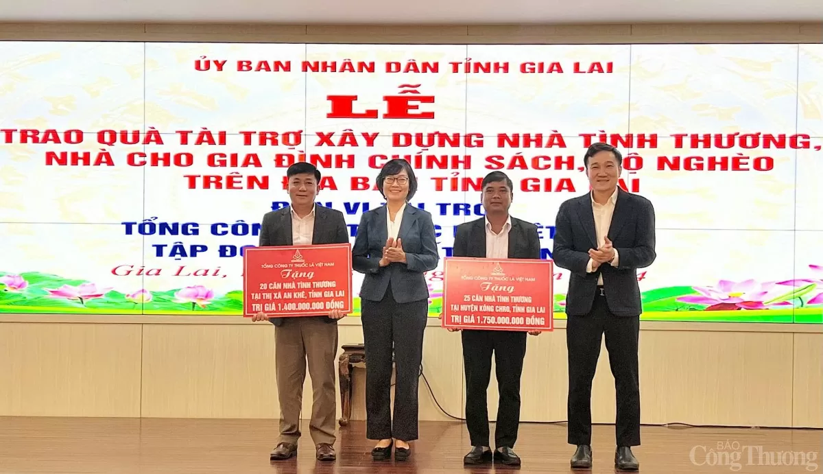 Gia Lai tiếp nhận tài trợ 60 căn nhà tình thương trị giá hơn 4 tỷ đồng Gia Lai tiếp nhận tài trợ 60 căn nhà tình thương trị giá hơn 4 tỷ đồng