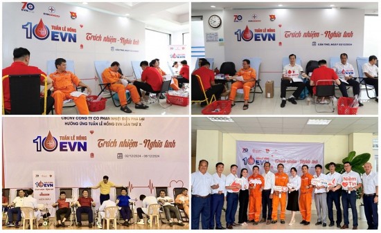 evngenco2 dong gop gan 700 don vi mau trong tuan le hong evn lan x