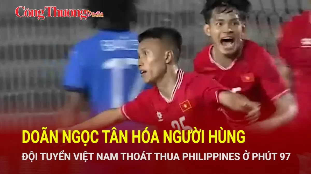 video doan ngoc tan hoa nguoi hung viet nam thoat thua philippines o phut 97