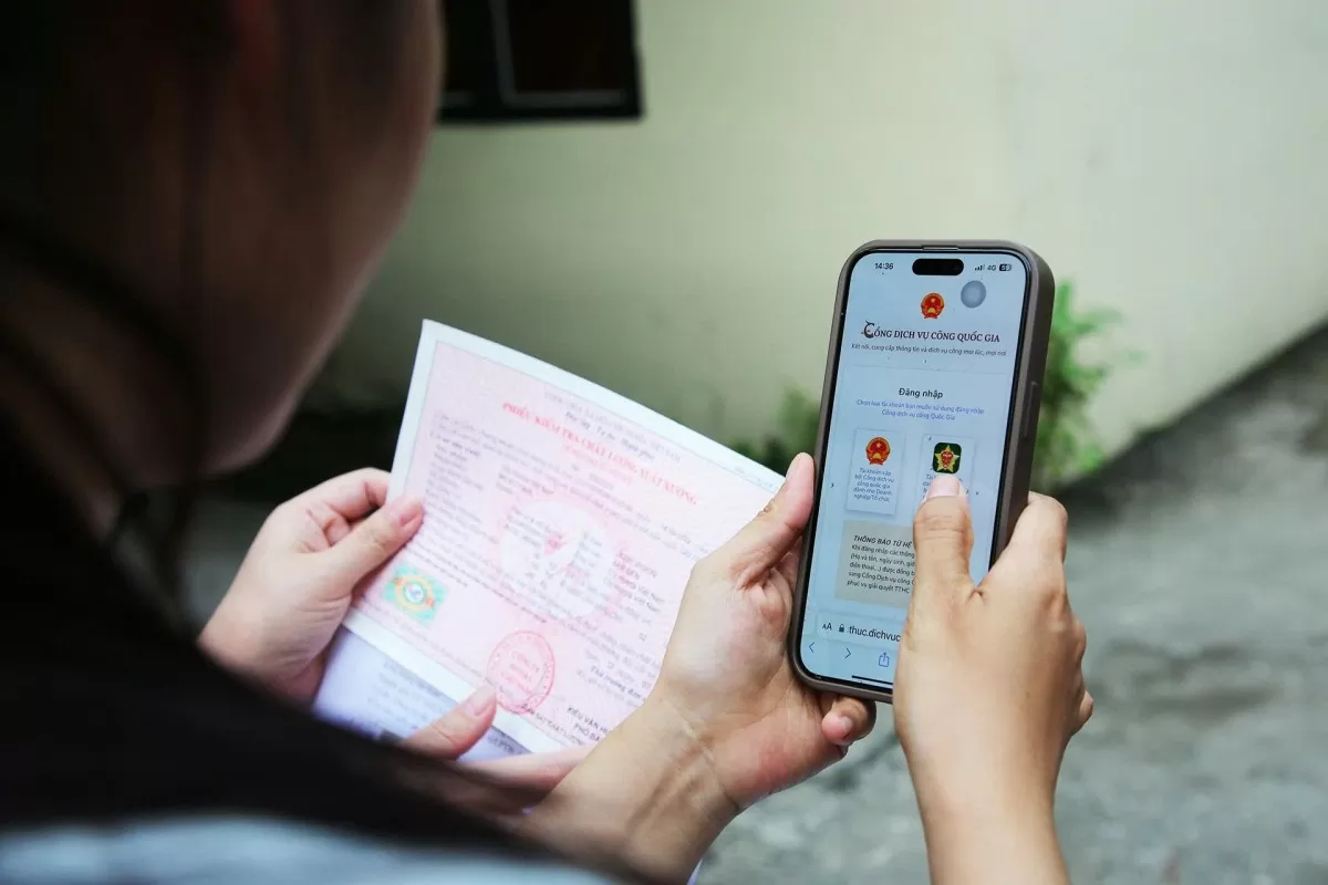 hồ sơ đăng ký xe lần đầu hoàn toàn trực tuyến đối với xe sản xuất, lắp ráp trong nước và xe nhập khẩu. Ảnh: Bạn đọc cung cấp